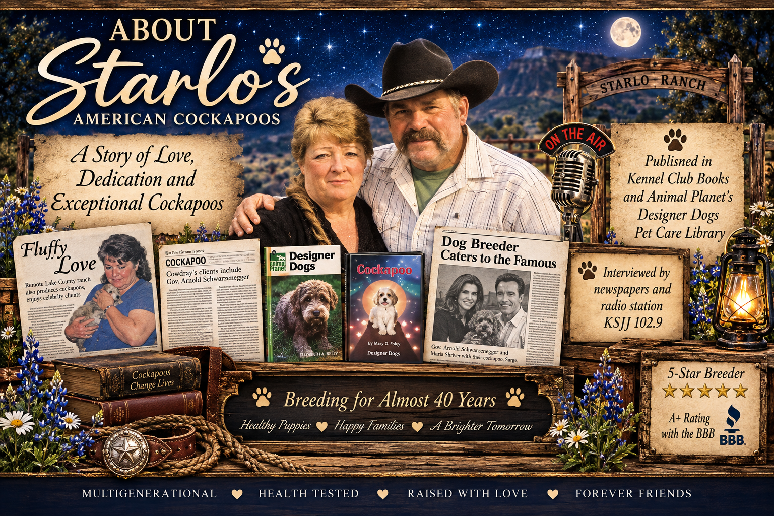 Debbie and Buck at Starlo Ranch